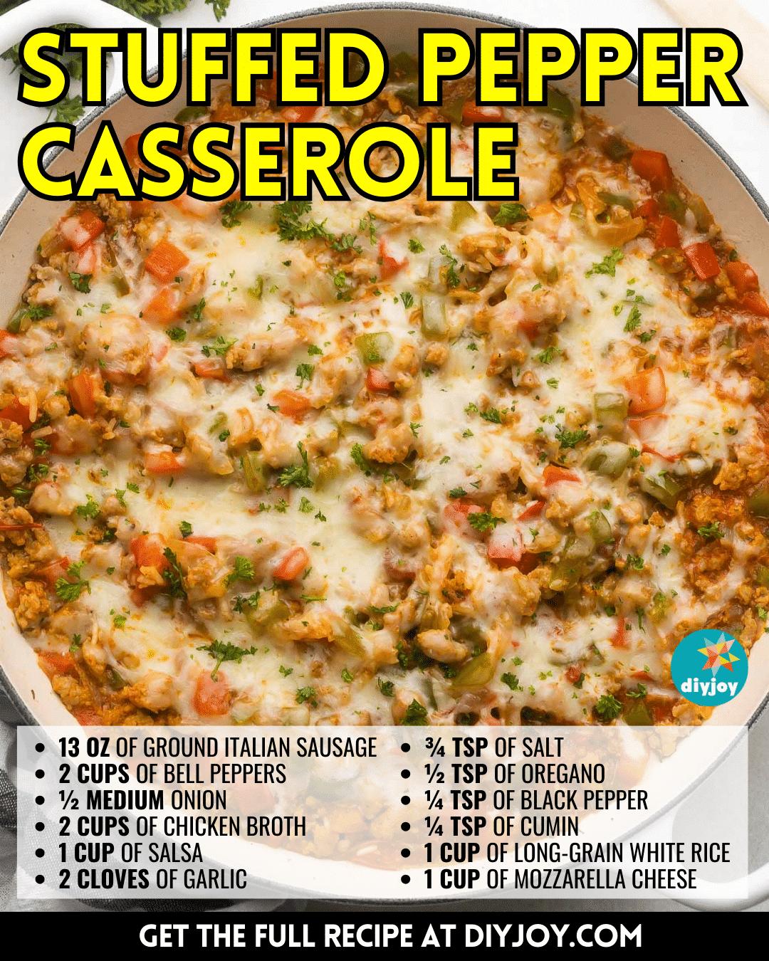 Easy Stuffed Pepper Casserole Recipe