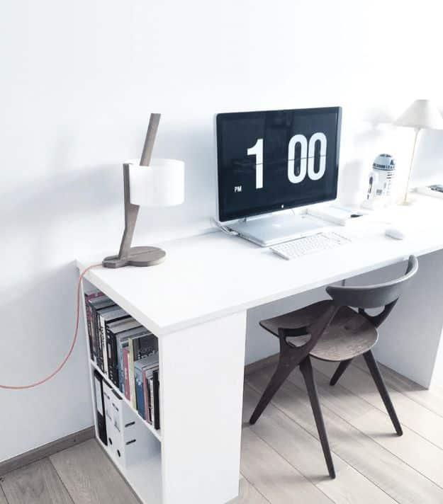 DIY White Office Desk, quick enough to finish before nap time and a result that outshines anything mass produced