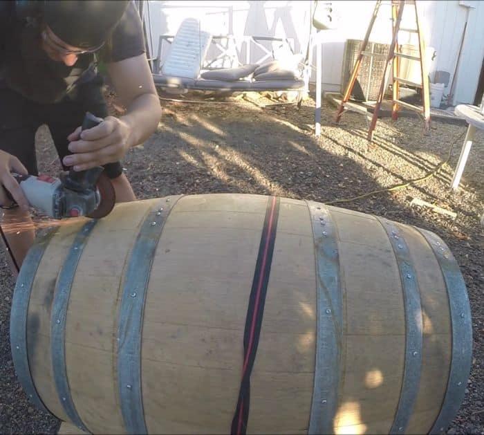 Easy Repurposed DIY Wine Barrel Coffee Table