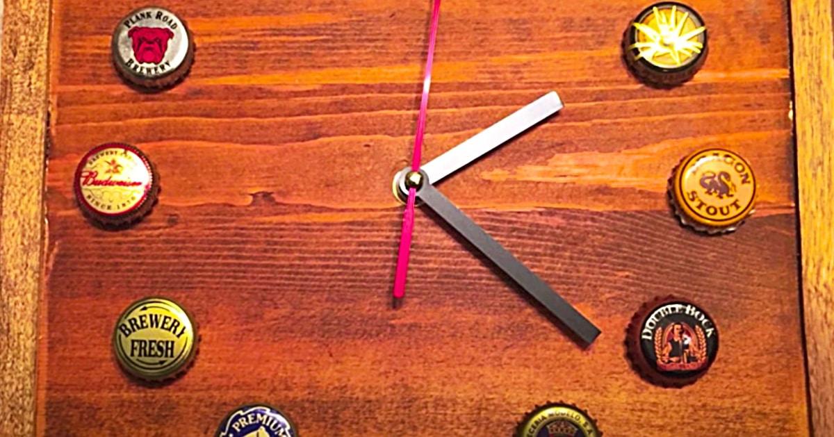 How To Make A Vintage Bottle Cap Clock