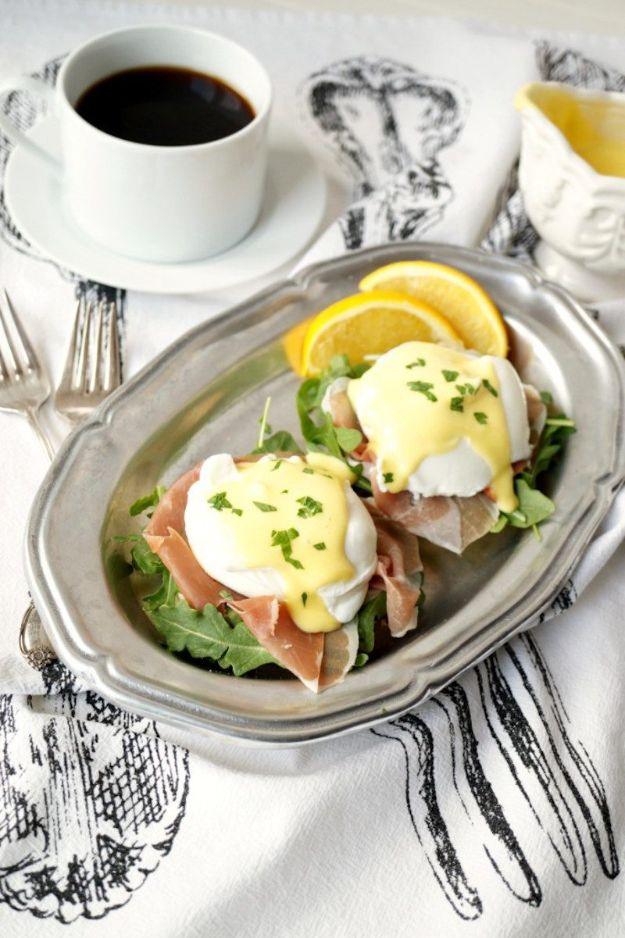 Eggs Benedict Recipes - Prosciutto and Arugula Eggs Benedict - Best Benedicts and Recipe Ideas for Breakfast, Brunch and Lunch - Easy and Quick Eggs Benedict, Classic, Salmon, Vege