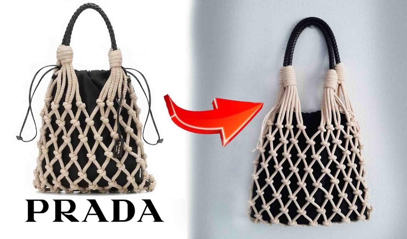 DIY Prada Macrame Tote Bag Tutorial