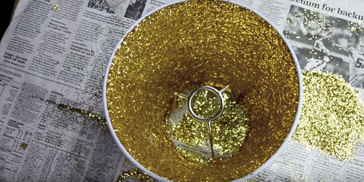 She Upcycles The Ultimate Glitzy Lampshade That Surely Makes A Statement!