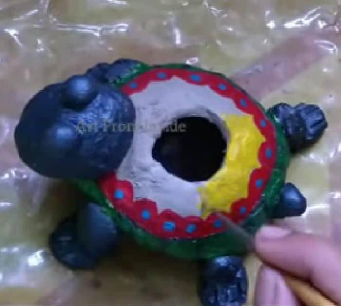 Easy Recycled DIY Turtle Planter Using an Egg Carton