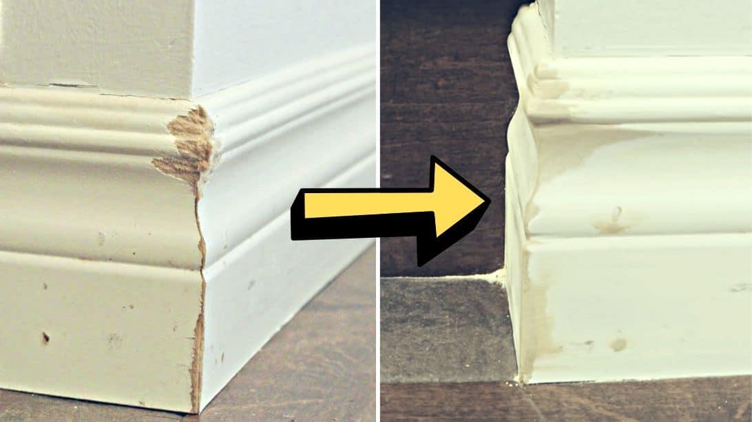 Super Easy Baseboard Repair Tutorial