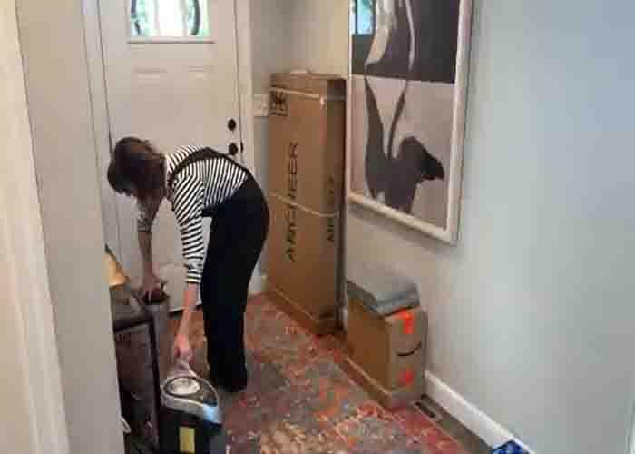 Clearing the front porch first to ready your home for guests