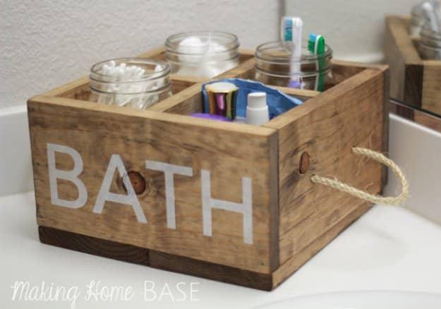 Wood Caddy with Rope Handles for the Bathroom, a favorite pick from this roundup and an idea worth saving for later