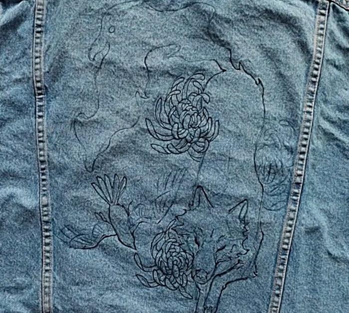 Learn to paint a denim jacket customize denim
