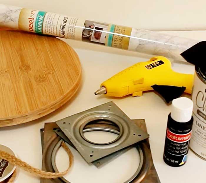 Lazy Susan Materials - Dollar Store Decor