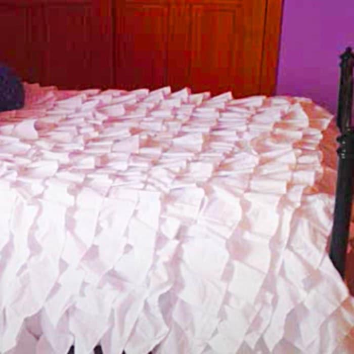 How To Make a Ruffled Bedspread - Sheet Bedspread - DIY Bedspread