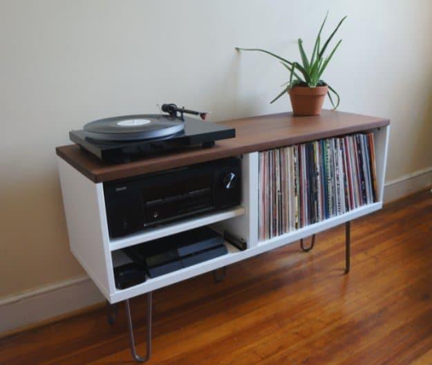 Mid Century Modern Record Console IKEA Hack, quick to explain to anyone else in the house and the fix worth remembering