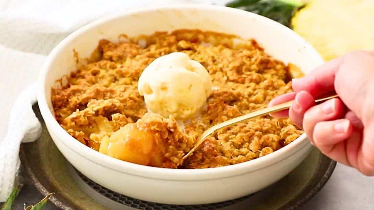 Super Easy Pineapple Crisp Recipe