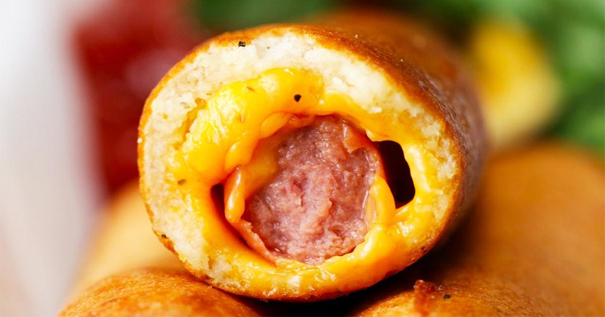 Cheesy Fried Hot Dogs Recipe
