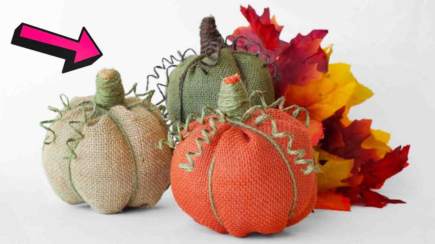 No-Sew Burlap Pumpkins Tutorial