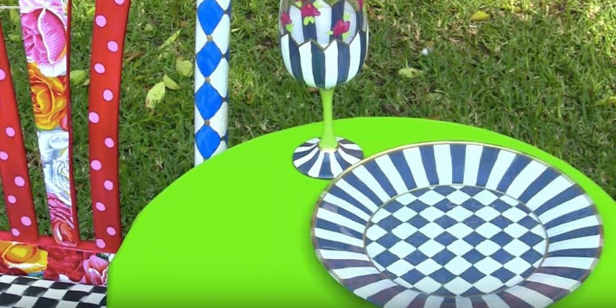 He Transforms Clear Dollar Store Plates Into Alice In Wonderland Magic!