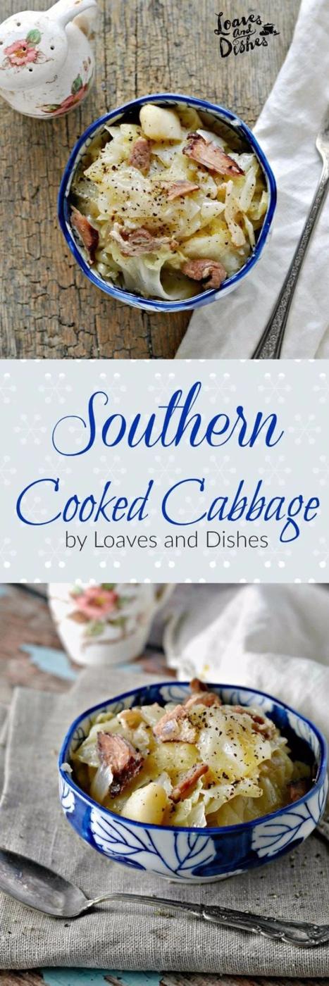 Best Country Cooking Recipes - Southern Cooked Cabbage - Easy Recipes for Country Food Like Chicken Fried Steak, Fried Green Tomatoes, Southern Gravy, Breads and Biscuits, Casserol