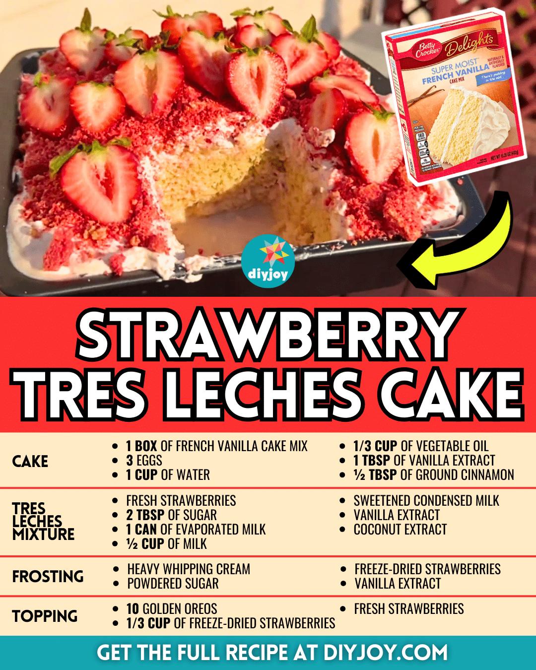 Easy Strawberry Tres Leches Cake Recipe