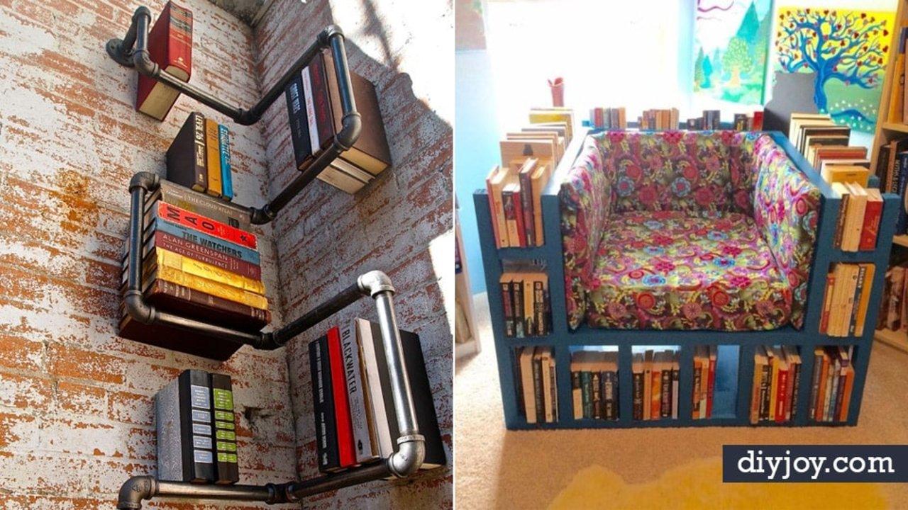 34 DIY Home Decor Ideas for Bookshelves