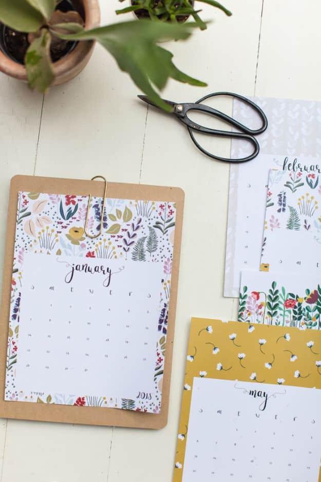 Cool Calendar To Print, a fun DIY calendar worth making to start the year off right and a favorite pick from this roundup