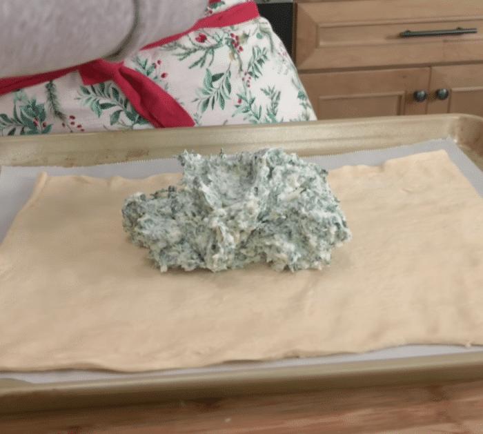 Ingredients for Spinach Dip Christmas Tree