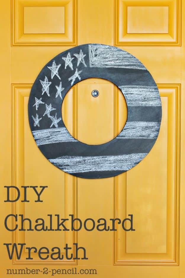 DIY Chalkboard Wreath, a project that looks far more advanced than it is and easy enough for a first try at home