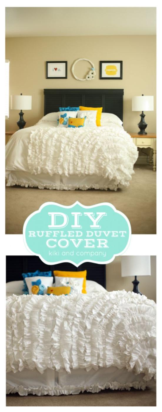 DIY Ruffled Duvet Cover, no power tools required for the basic build and something worth showing off once it is done