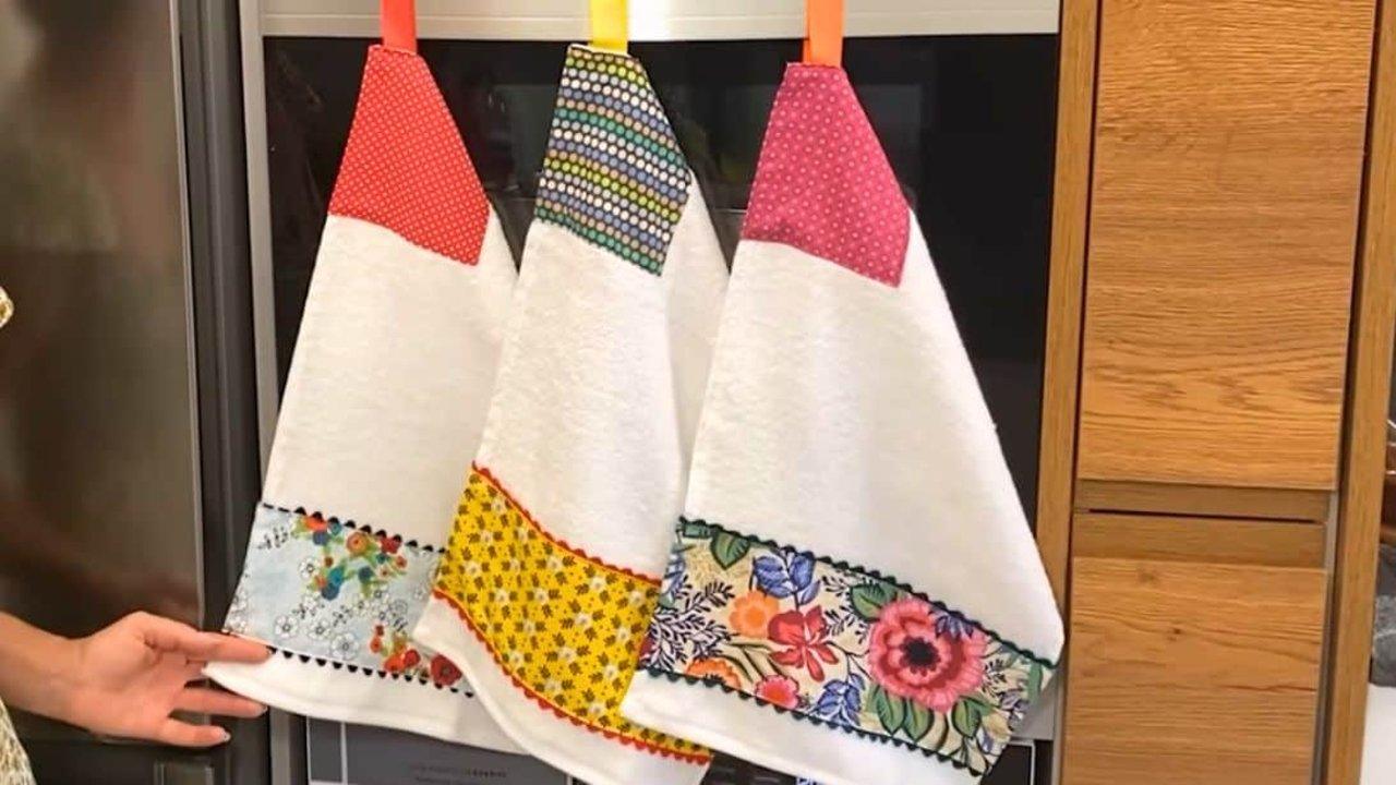 DIY Kitchen Towels Using Fabric Scraps