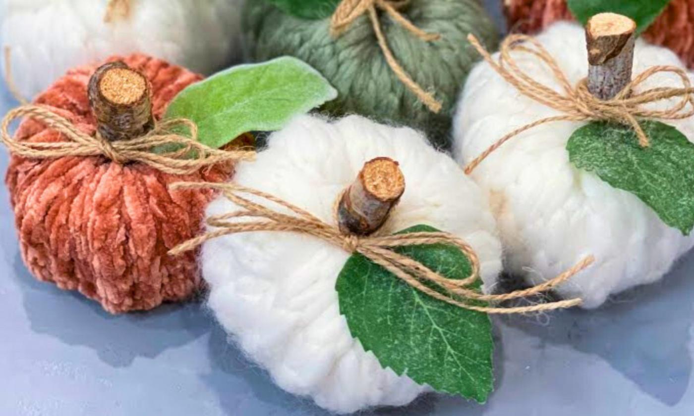 DIY Sweater Style Farmhouse Pumpkins