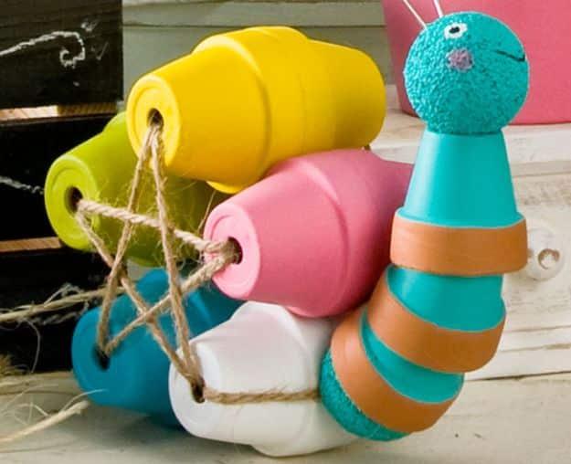 DIY Ideas for Clay Pots - Clay Pot Snail with FolkArt Paint - Cute Gardening Projects Tutorials for Decorating Pots - Pretty Rustic and Farmhouse Planters for Cheap Home Decor