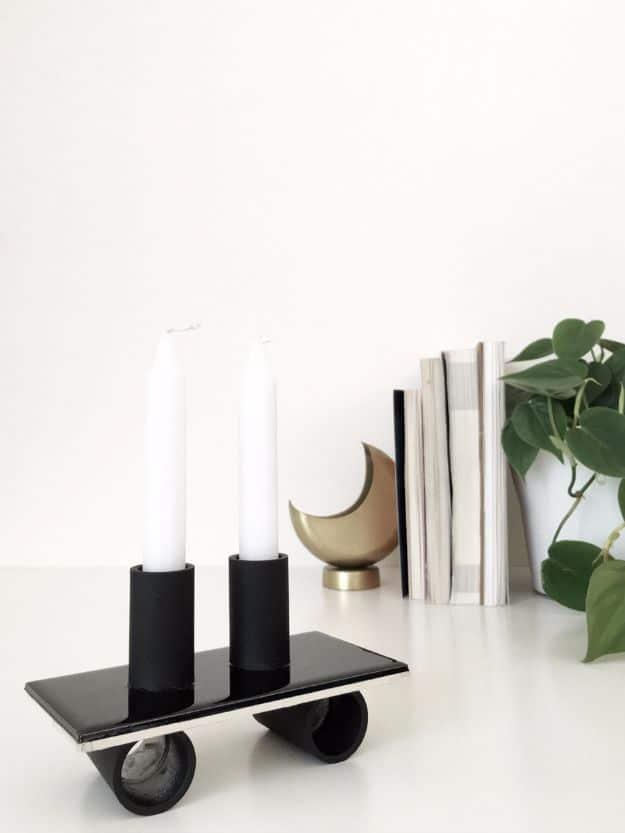 DIY Subway Tile Candle Holder, a popular choice on this list and one of the more popular picks from this roundup