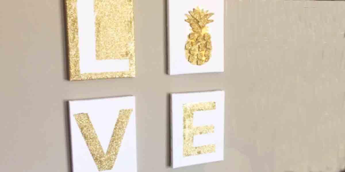 Love Canvas Art Painting Tutorial