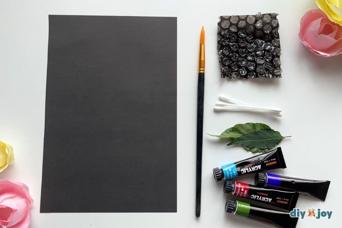 Homemade Flower Painting — hydrangea flower painting materials