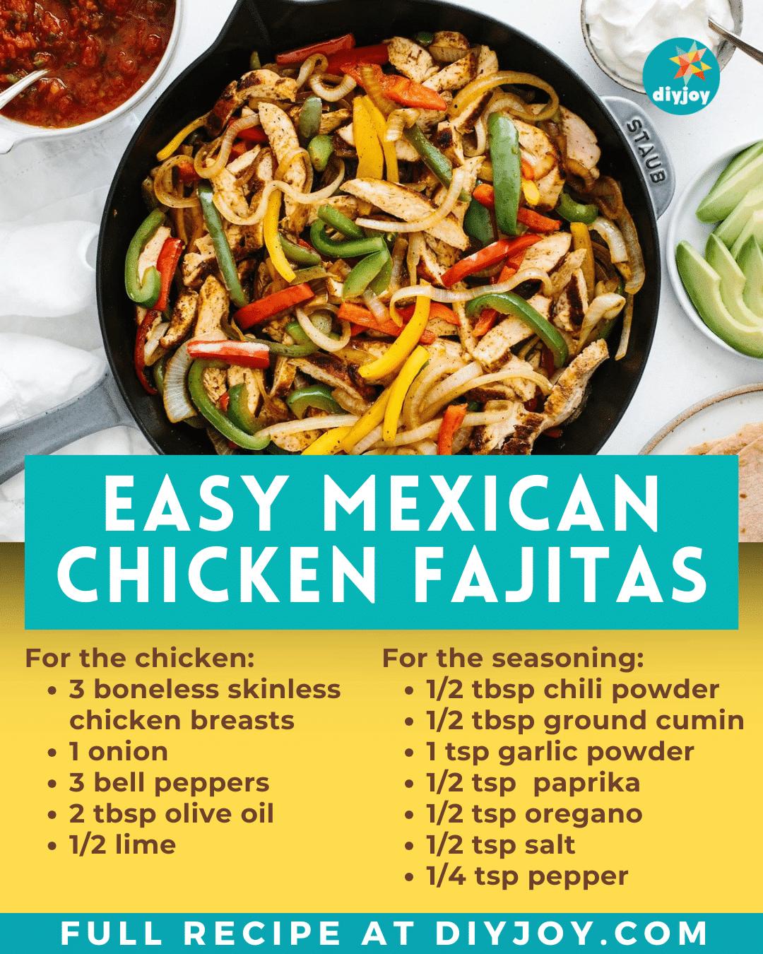 Easy Mexican Chicken Fajitas