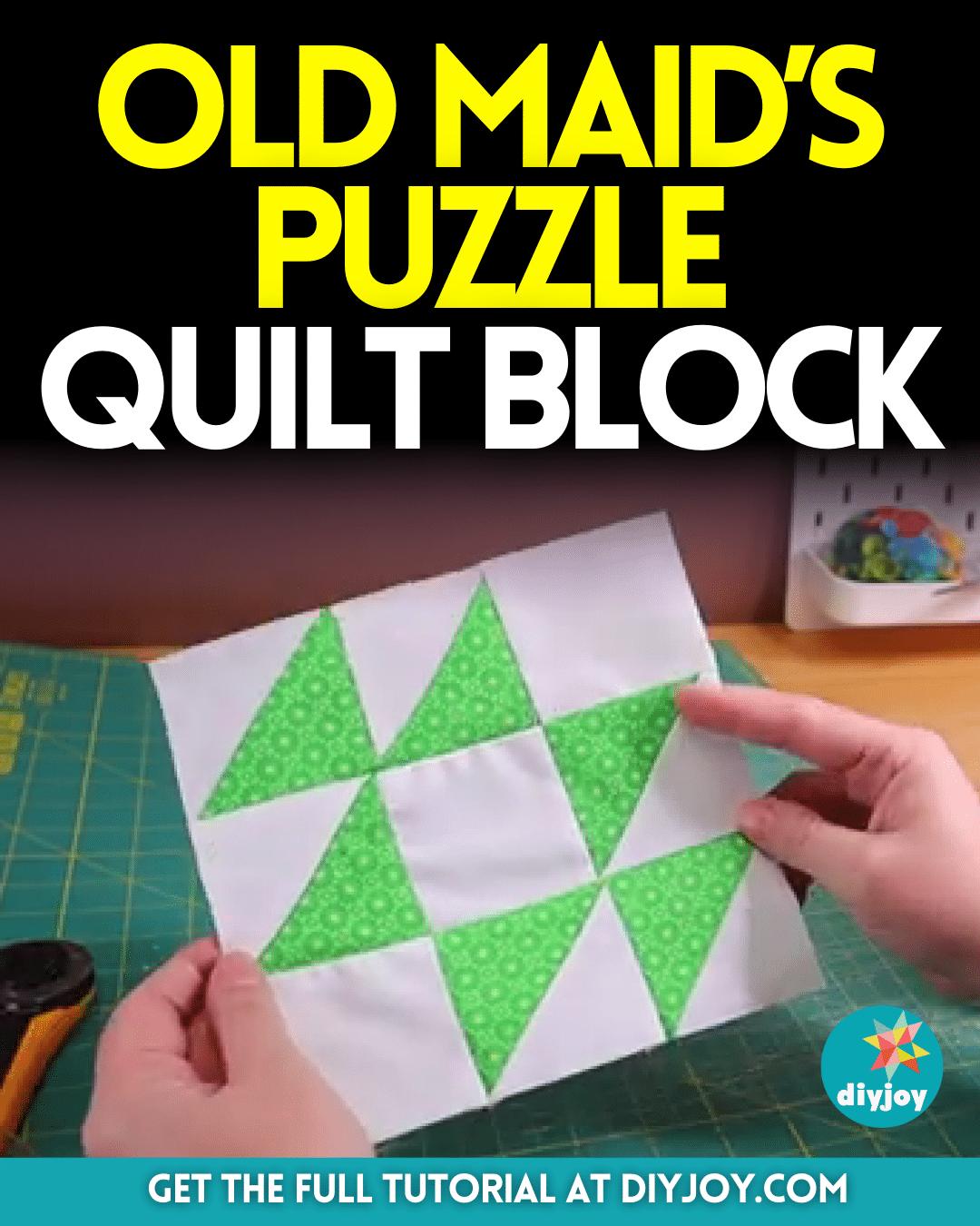 Old Maid’s Puzzle Quilt Block Tutorial