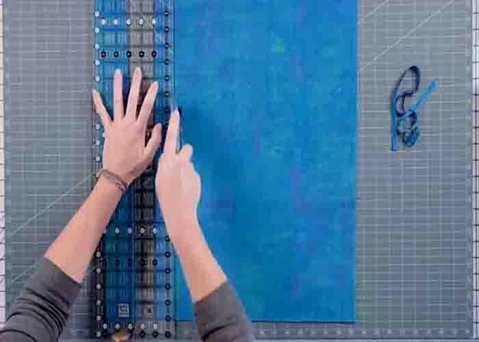 Cutting the strip sets from your fabric