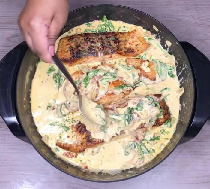 How To Make One-Pan Creamy Tuscan Salmon