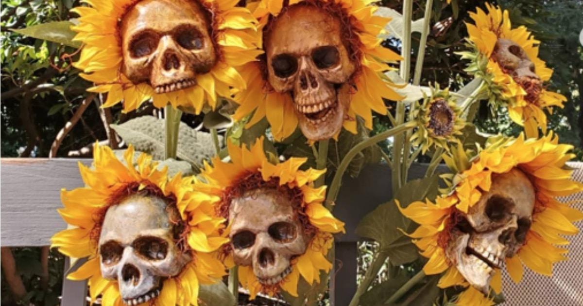 DIY Sunflower Skulls