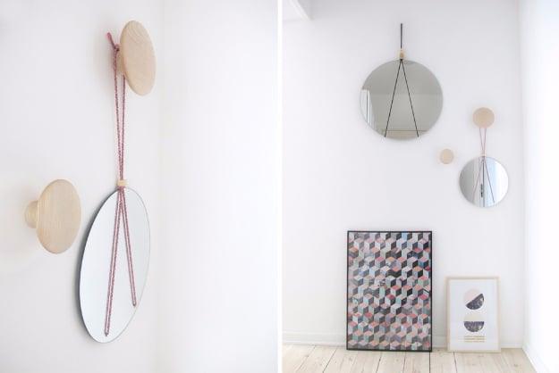 DIY Modern Mirror, quick to set up on a rainy afternoon and an accent that makes the whole room feel finished