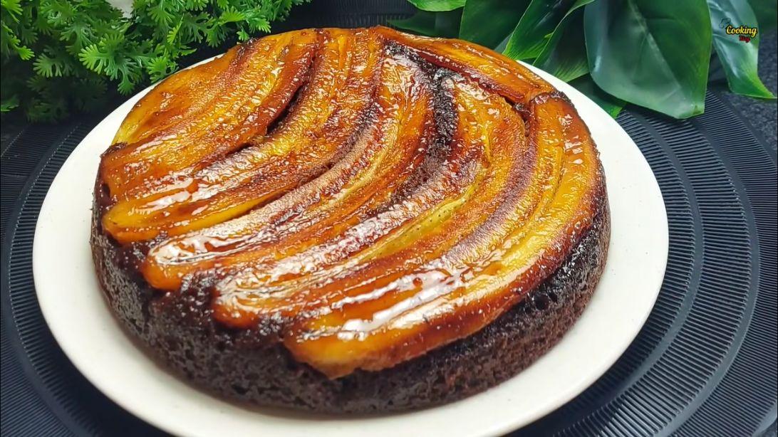 Easy No-Bake Banana Upside Down Cake