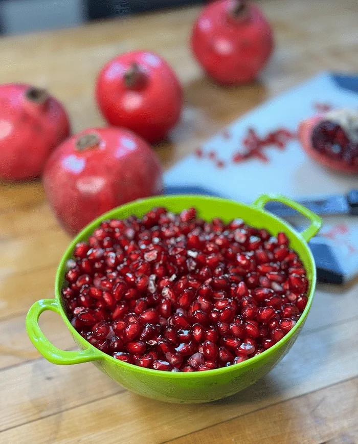 Peel a Pomegranate in Under A Minute — pomegranate seeding hack