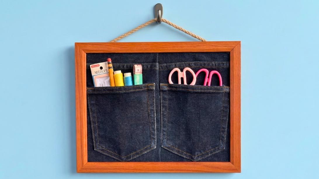How to Upcycle Denim Jeans Into Organizer