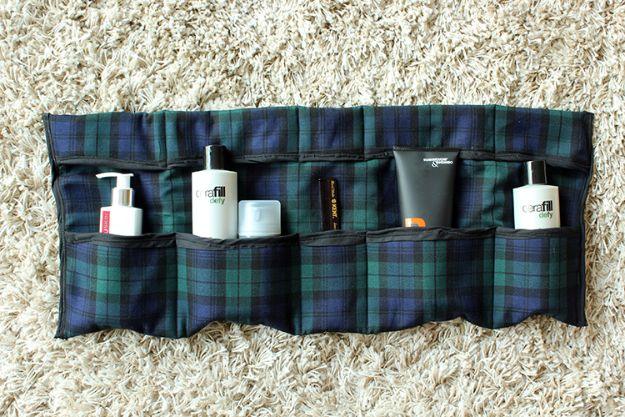 Sew a DIY travel toiletries bag, doable in one sitting and a clever way to use scraps you already have