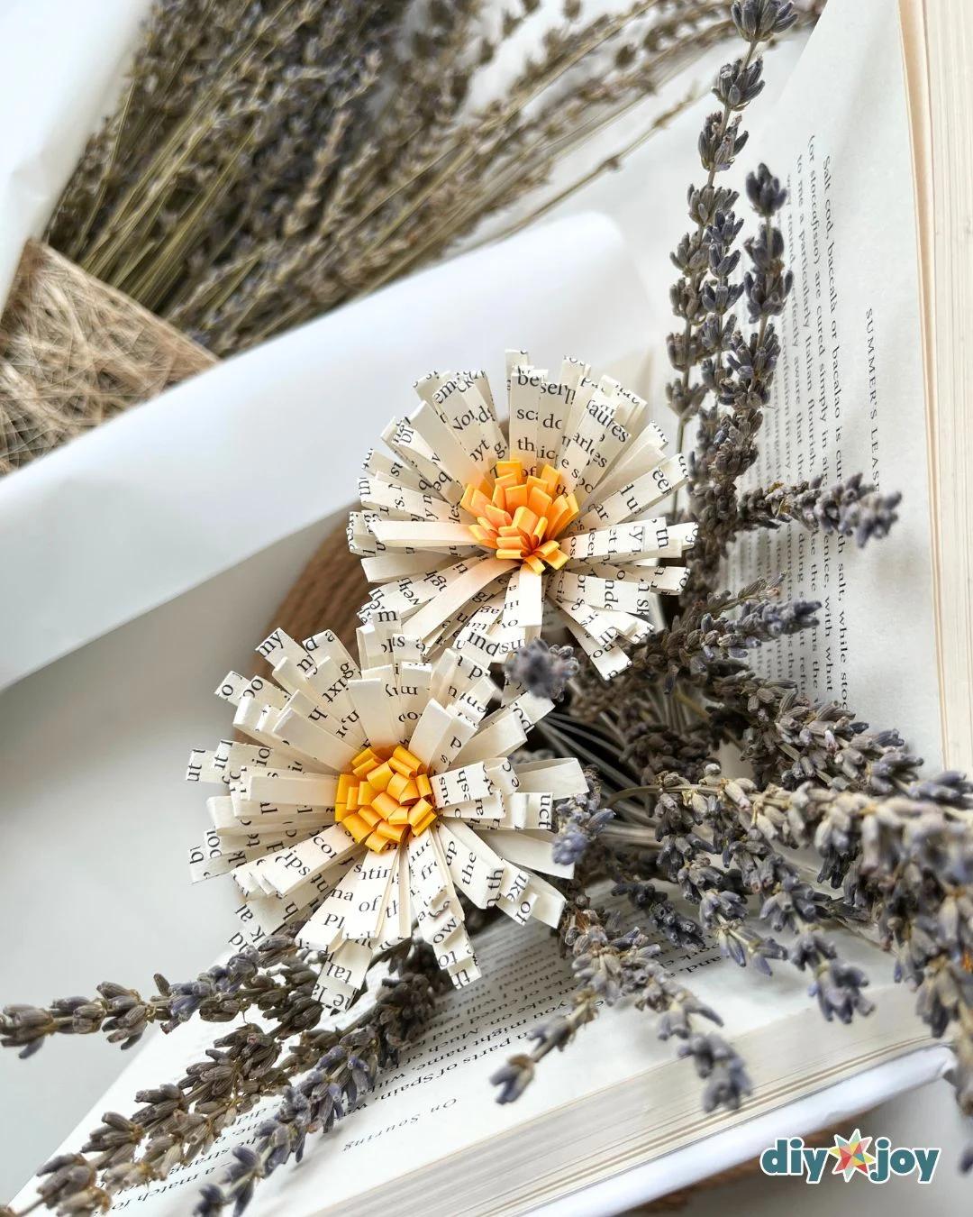 Book Flower Vase — diy home centerpiece