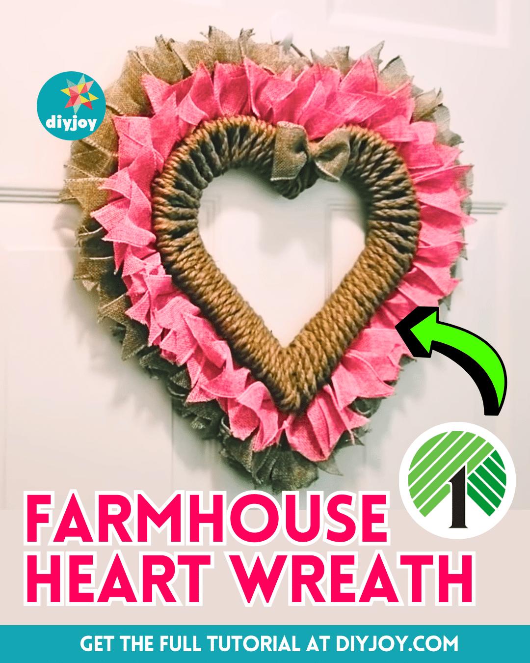 How To Make A DIY Farmhouse Heart Wreath