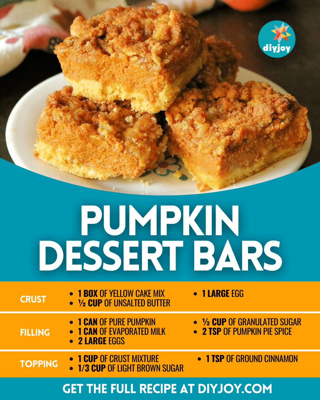Easy Pumpkin Dessert Bars Recipe