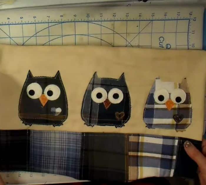 How To Sew Appliquéd Owl Pillow Using Scraps
