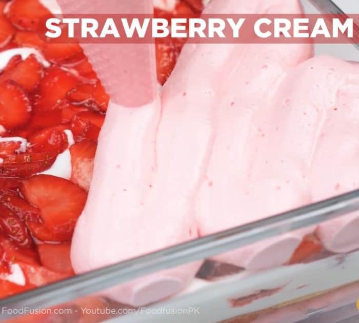 Strawberry Icebox Cake Dessert Recipe Instructions
