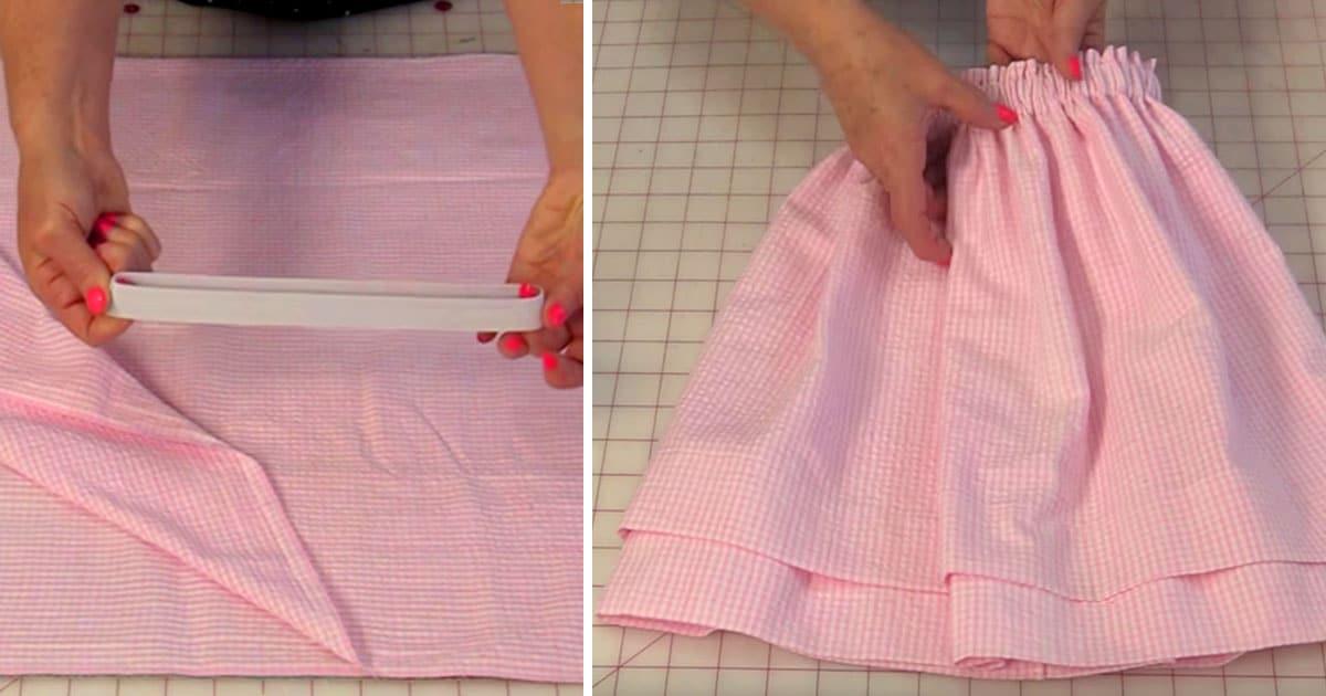 Sewing Tutorial : Double Hem Skirt