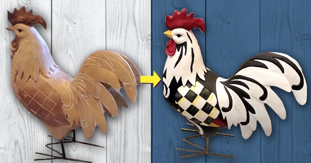 How To Paint McKenzie Childs Inspired Rooster
