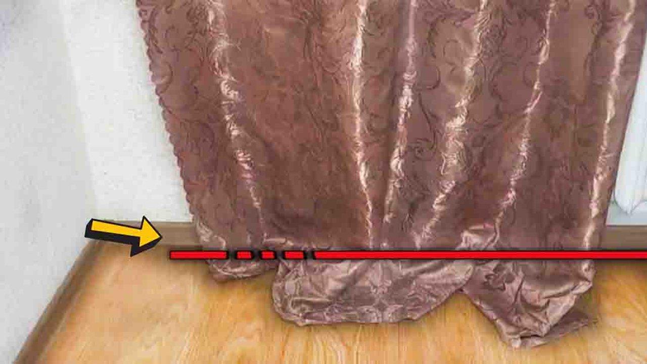 How to Shorten Curtains Without Taking Them Down